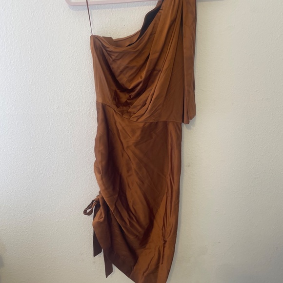 Retrofête Nadia One-Shoulder Stretch-Silk Mini Dress - Picture 5 of 6